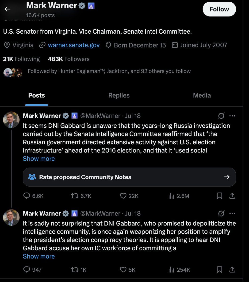 Fla.N8tive (@fn8tive) on Twitter photo <a href="/TheLastRefuge2/">TheLastRefuge</a> Well, let' see who sits on SSCI with Tom Cotton.
Hasn't Mark Warner been very vocal lately?
Yes, yes he has indeed. <a href="/TheLastRefuge2/">TheLastRefuge</a> Well, let' see who sits on SSCI with Tom Cotton.
Hasn't Mark Warner been very vocal lately?
Yes, yes he has indeed.