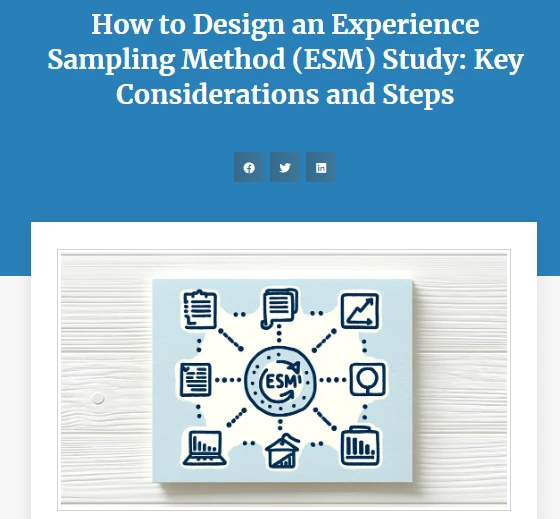 📊
Picking the right things to measure in Experience Sampling Method is crucial. It's like choosing the best parts for your study.

Here is how to pick wisely! 👇

web.fibion.com/articles/desig…