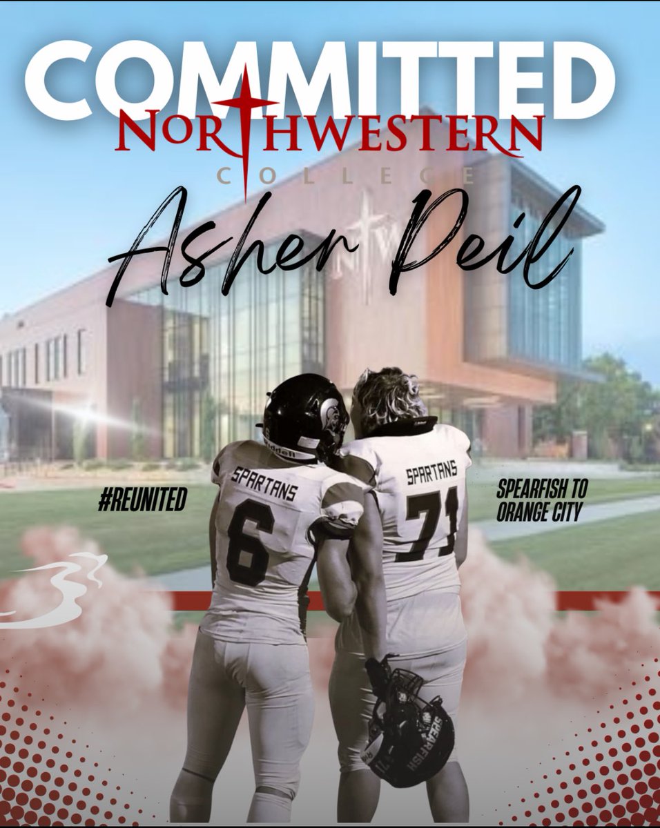 Asher peil (@asherpeil78) on Twitter photo #AGTG Officially committed!!! <a href="/nwc_fb/">Northwestern College Football</a> 🔴⚪️⚔️ Huge thank to everyone who’s supported and believed in me along the way! Let’s work!! <a href="/coachmmmcc/">Matt McCarty</a> <a href="/Gregwill_74/">Gregory Will</a> <a href="/CoachGramstad/">Korbyn Gramstad</a> <a href="/Spartans_FB/">Spearfish Spartan Football</a> #AGTG Officially committed!!! <a href="/nwc_fb/">Northwestern College Football</a> 🔴⚪️⚔️ Huge thank to everyone who’s supported and believed in me along the way! Let’s work!! <a href="/coachmmmcc/">Matt McCarty</a> <a href="/Gregwill_74/">Gregory Will</a> <a href="/CoachGramstad/">Korbyn Gramstad</a> <a href="/Spartans_FB/">Spearfish Spartan Football</a>