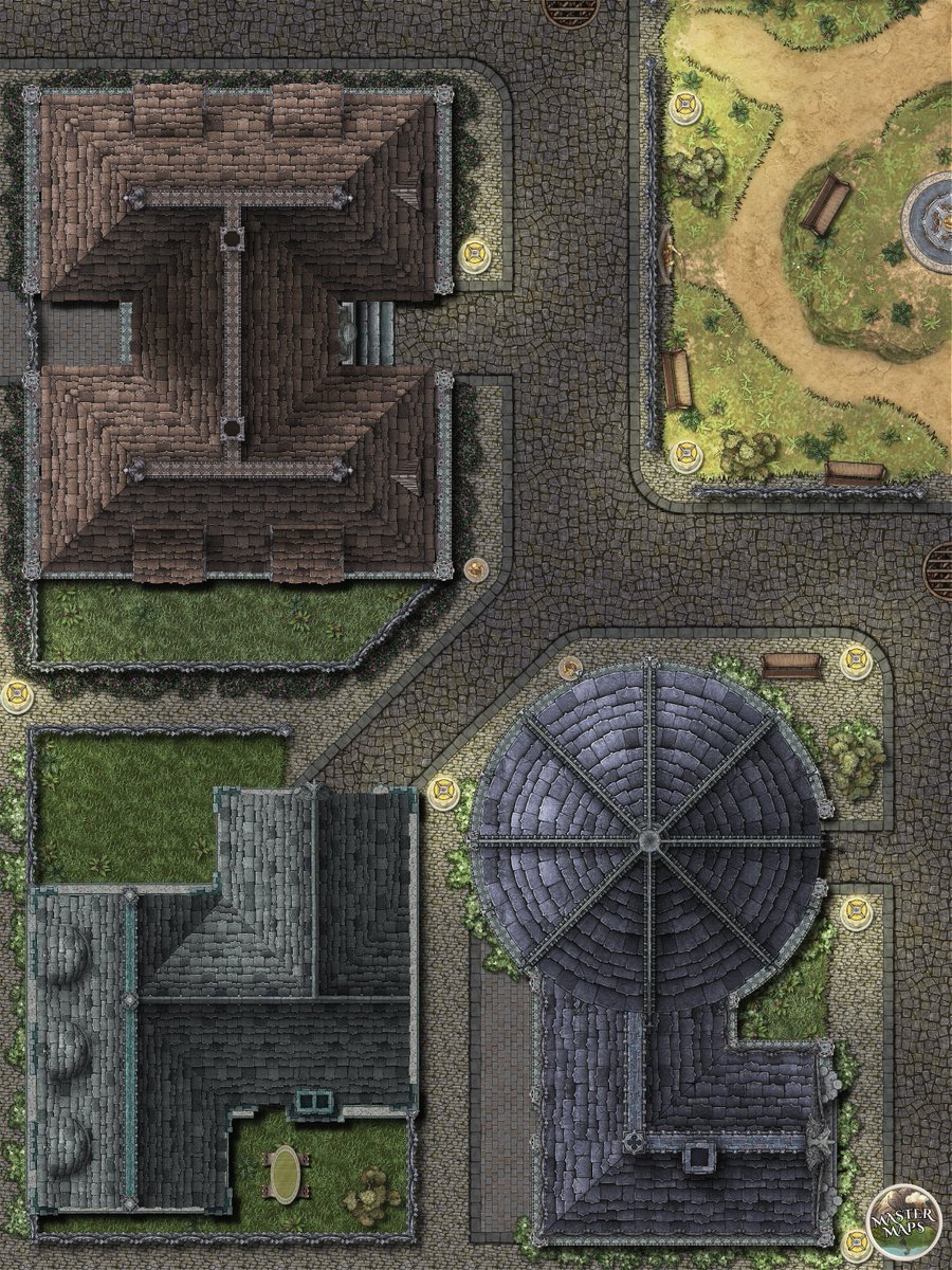 master_maps's tweet image. Noble District-SW Quarter (roofs &amp;amp; interiors) [30x40] #dnd #dndmaps #ttrpgmaps #tabletoprpg #battlemap patreon.com/posts/noble-di…