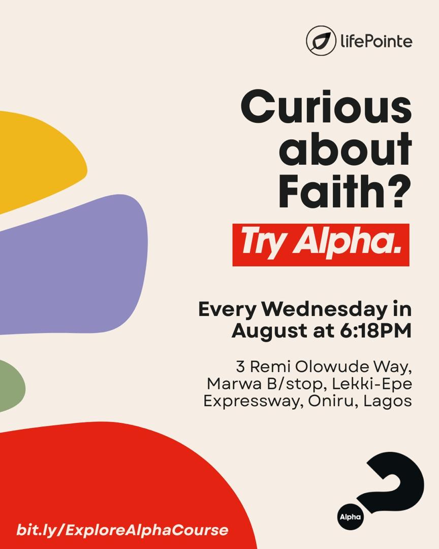 I took the Alpha Course a couple of years ago. It's a great way to explore faith, meaning and purpose.

I wish someone had told me in my 20s the things I know now about Jesus. My life would have followed a different trajectory.

So, if you want a safe space to ask questions, and