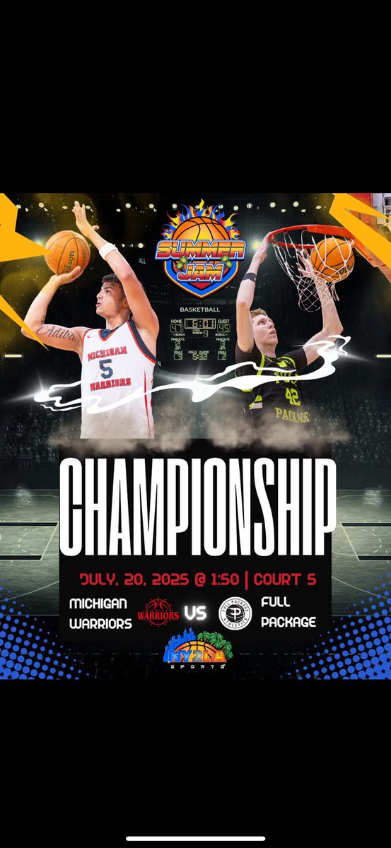 Moe Baiz (@baiz06) on Twitter photo Michigan Warriors 2026 Advance to The <a href="/ny2lasports/">NY2LA SPORTS</a> Platinum Association Championship with a 78-73 Win over a loaded <a href="/DRiceElite/">D. Rice</a> squad
26’ G <a href="/jordanfuller_0/">Jordan Fuller</a> 23 PTS
26’ F <a href="/Hassan_makki11/">Hassan Makki</a> 22 PTS 8 REBS
26’ G <a href="/marquanwhite0/">Marquan White</a> 21 PTS
We play at 1:50 PM Homestead Court 5. Michigan Warriors 2026 Advance to The <a href="/ny2lasports/">NY2LA SPORTS</a> Platinum Association Championship with a 78-73 Win over a loaded <a href="/DRiceElite/">D. Rice</a> squad
26’ G <a href="/jordanfuller_0/">Jordan Fuller</a> 23 PTS
26’ F <a href="/Hassan_makki11/">Hassan Makki</a> 22 PTS 8 REBS
26’ G <a href="/marquanwhite0/">Marquan White</a> 21 PTS
We play at 1:50 PM Homestead Court 5.