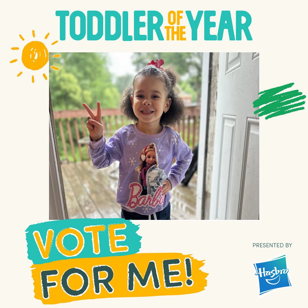 TatiannaxoivT's tweet photo. 🚨 Voting starts TOMORROW! 🚨
My niece Serenity is in the running for Toddler of the Year 2025 👑💖
She’s smart, sassy & full of joy—let’s help her win this thing! 🗳️
👉 https://t.co/sdfMPM8Lzh
#VoteForSerenity #ToddlerOfTheYear #TeamSerenity https://t.co/VsT9MzudY1