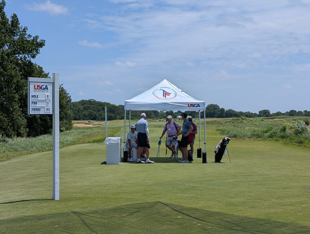 AgoraGolf's tweet photo. Luckily there is a nice wind today, but shade is still king out here at Trinity Forest https://t.co/edwQB5MwFu
