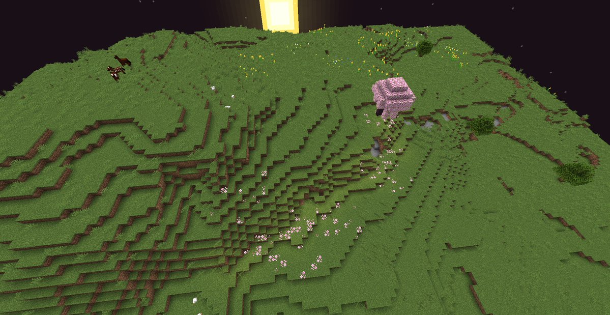 Screaming8_alot's tweet image. i was trying to record replays in a creative world and was looking for a cherry biome wtf is this