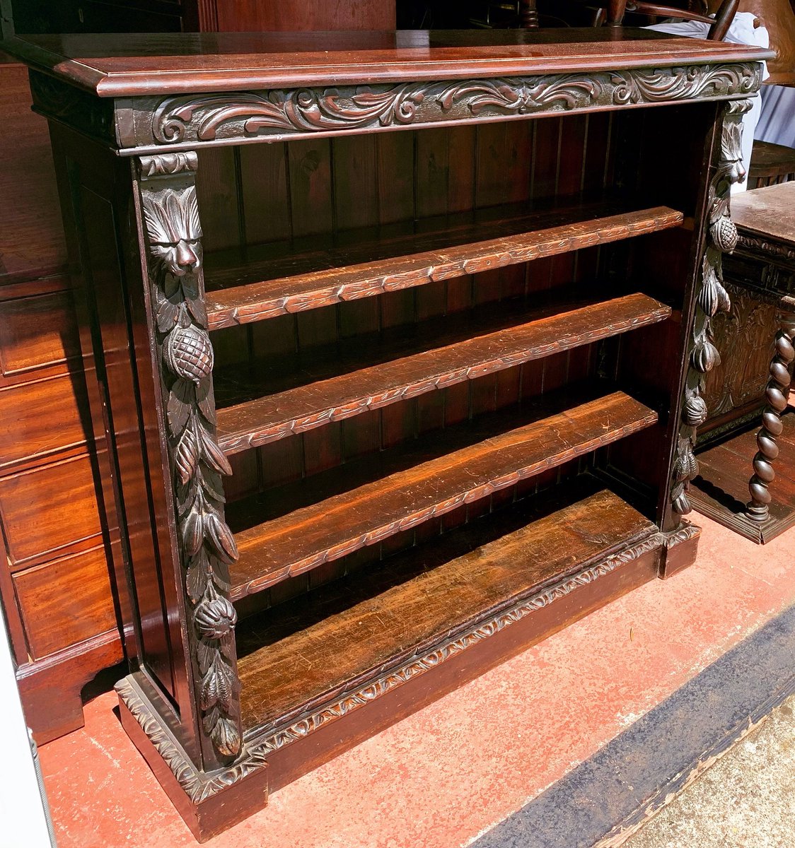 2016industrial's tweet image. Another piece from the Huguenot purchases. The Green man carvings are very nicely done. #antique #huguenot #french #workshop #restoration