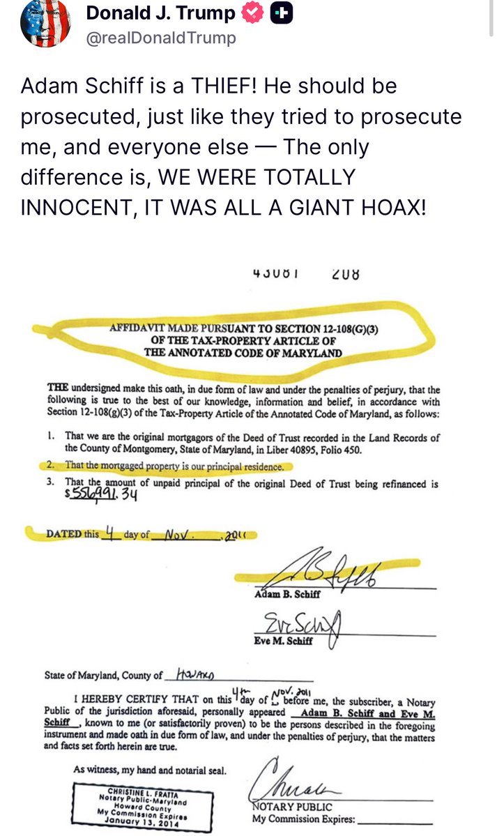 VanessaBNews's tweet image. ๐จ President Trump calls for Pencil Neck to be prosecuted.