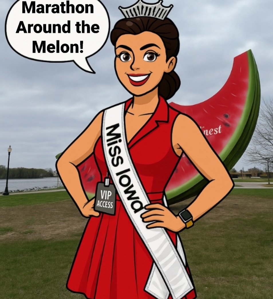 When Army Staff Sergeant Davis Schrock runs the "Marathon Around the Melon" on August 8th... He will be joined by a special guest, <a href="/MissIowaOrg/">Miss Iowa</a> Lydia Fisher 

Muskie Alumni, Sergeant Schrock is running to raise money for the jROTC program, please donate: 

gofundme.com/f/marathon-aro…