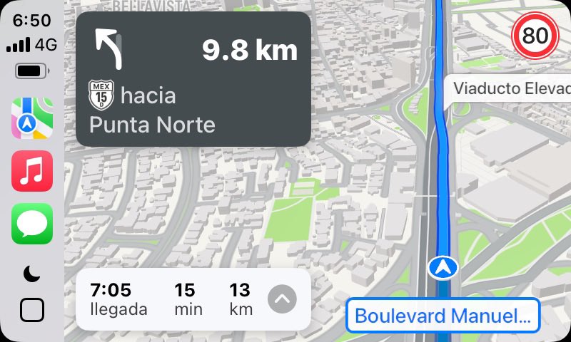 Twitmetro's tweet photo. @techsantos En iOS 18.6 beta actualizaron Apple Maps en México y la información de semáforos y salidas es más precisa. No he visto la función de Look Around todavía. https://t.co/xnLLHIu4lx