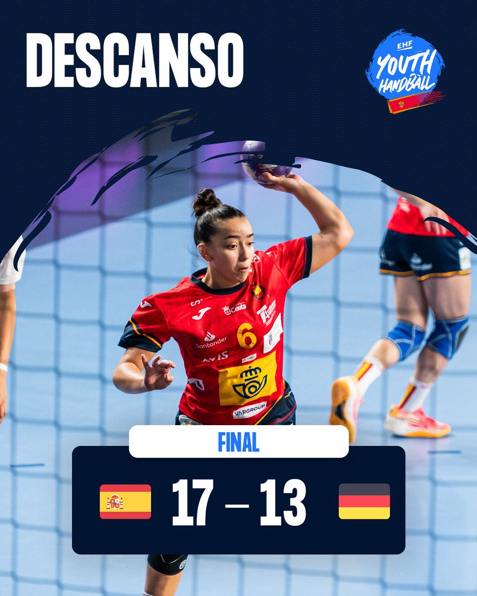 𝐄𝐍𝐎𝐑𝐌𝐄 la primera mitad de las #GuerrerasJúnior, que desde el inicio se han mostrado muy, muy metidas en el partido. 30 minutos por delante para sufrir… y, por qué no, para soñar con algo histórico. ¡Vamos 𝐄𝐐𝐔𝐈𝐏𝐎! 💪