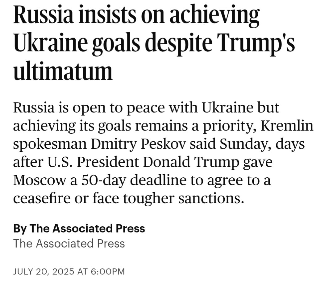 ManiamAkash's tweet image. "we're open to peace but insist on destroying you first"
Enough talk. Defeat russia.