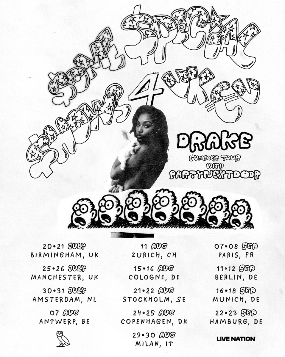 ATP_RAP's tweet image. Drake officially starts his "SSS4UKEU TOUR" with PND tonight in Birmingham.