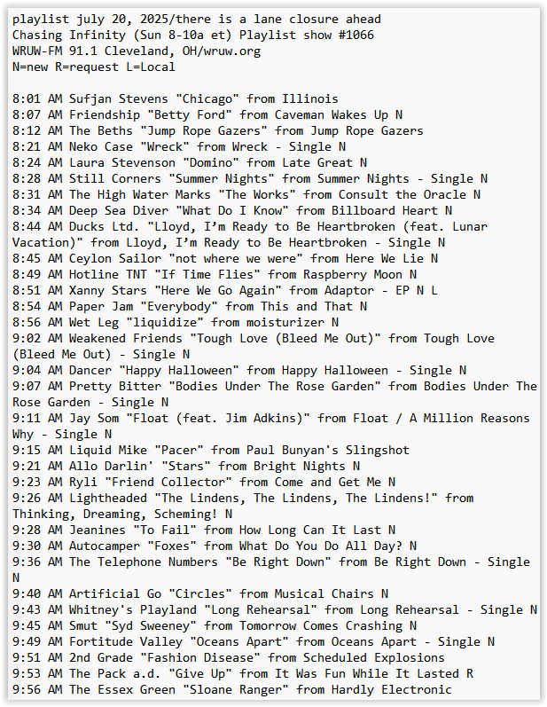 Ed Zeitz (@edzeitz) on Twitter photo my <a href="/WRUW/">WRUW-FM 91.1</a> playlist this am ft <a href="/StillCorners/">Still Corners</a> <a href="/deepseadiverbnd/">DEEP SEA DIVER</a> <a href="/ducksltdband/">Ducks Ltd.</a> <a href="/wetlegband/">Wet Leg</a> <a href="/prettybittermp3/">pretty bitter is a band</a> <a href="/liquidmikeband/">liquidmike</a> <a href="/allodarlinuk/">Allo Darlin'</a> <a href="/jeanines_nyc/">jeanines</a> <a href="/AutocamperBand/">Autocamper</a> <a href="/ValleyFortitude/">๐ด Fortitude Valley ๐ด</a> <a href="/2ndgradephilly/">2nd Grade</a> + lots more my <a href="/WRUW/">WRUW-FM 91.1</a> playlist this am ft <a href="/StillCorners/">Still Corners</a> <a href="/deepseadiverbnd/">DEEP SEA DIVER</a> <a href="/ducksltdband/">Ducks Ltd.</a> <a href="/wetlegband/">Wet Leg</a> <a href="/prettybittermp3/">pretty bitter is a band</a> <a href="/liquidmikeband/">liquidmike</a> <a href="/allodarlinuk/">Allo Darlin'</a> <a href="/jeanines_nyc/">jeanines</a> <a href="/AutocamperBand/">Autocamper</a> <a href="/ValleyFortitude/">๐ด Fortitude Valley ๐ด</a> <a href="/2ndgradephilly/">2nd Grade</a> + lots more