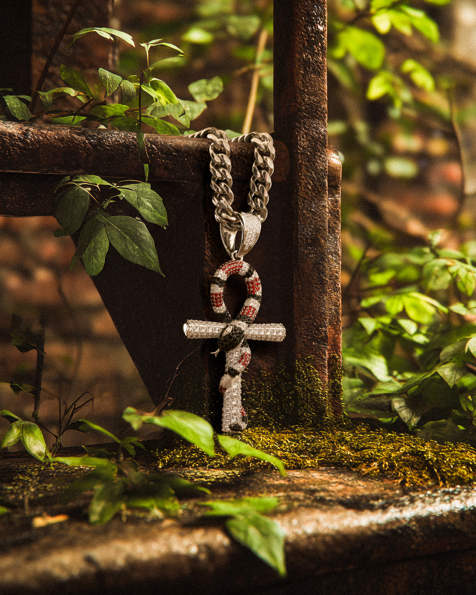 【King Ice】☆日本未入荷☆KING SNAKE ANKH NECKLACE King Snake Ankh Necklace | Animal Jewelry | King Ice