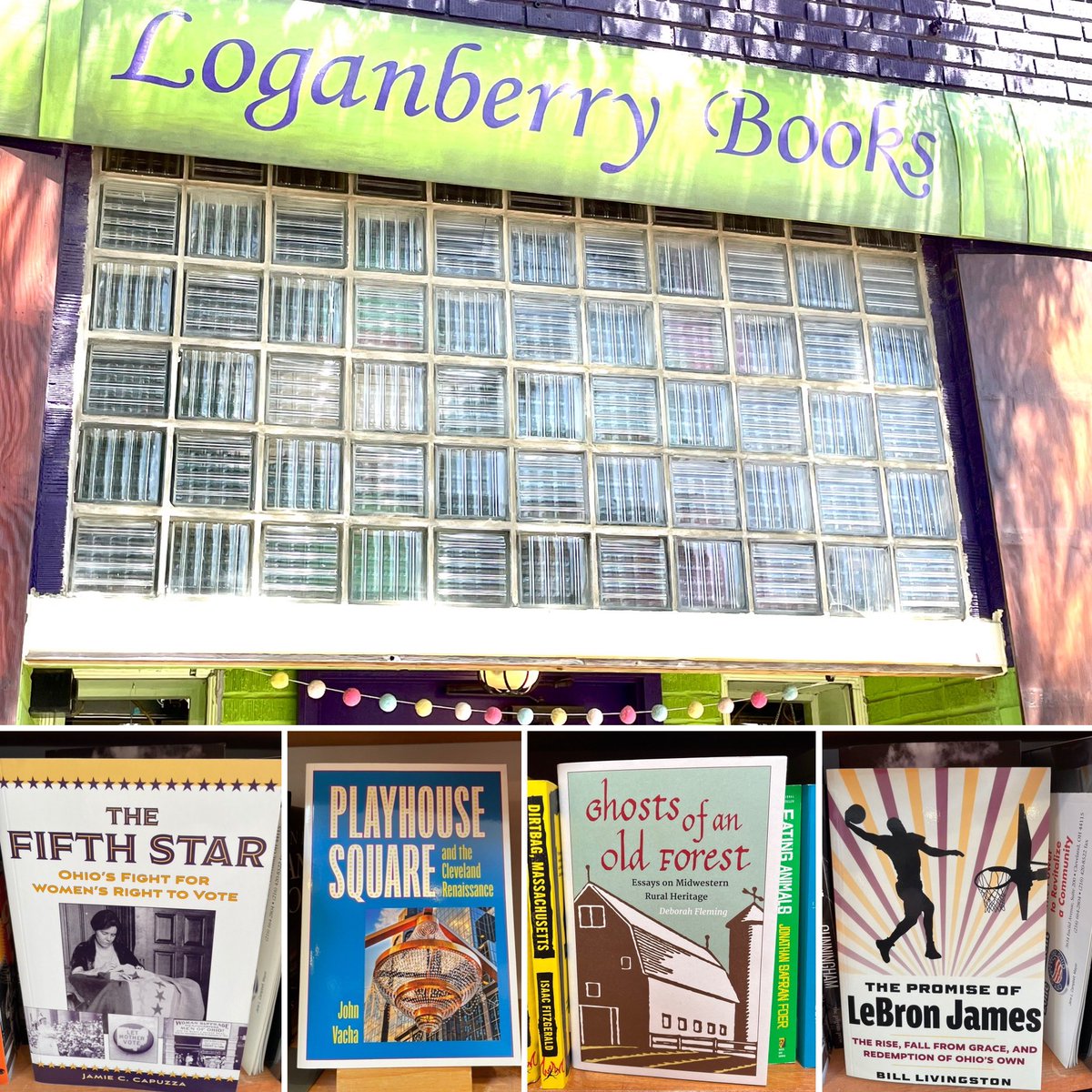 KentStateUPress's tweet image. Great seeing so many recent titles from Kent State University Press at Loganberry Books in Cleveland! Big thanks to them—and to independent bookstores everywhere—for their support.