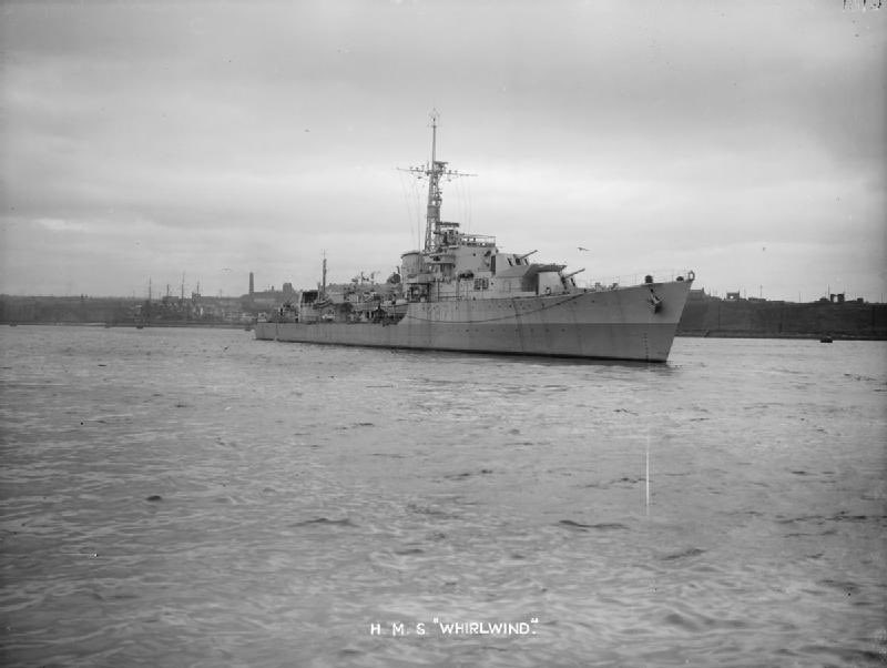 W class destroyer HMS Whirlwind (R 87) Cdr. William Alan Frank Hawkins, DSO, DSC, OBE, RN: Commissioned 20.07.44.
