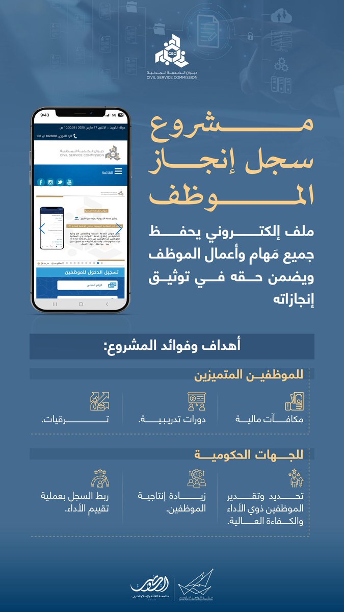 مشروع سجل إنجاز الموظف 

#CGCKuwait