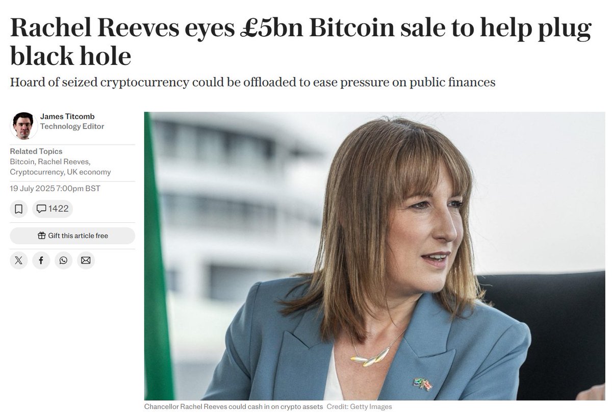 JoeConsorti's tweet image. In 2009, Bitcoin was launched into the world, offering a hedge against money printing & government bailouts.
16 years later, Bitcoin is being sold to bail out the government.
Truth is stranger than fiction.