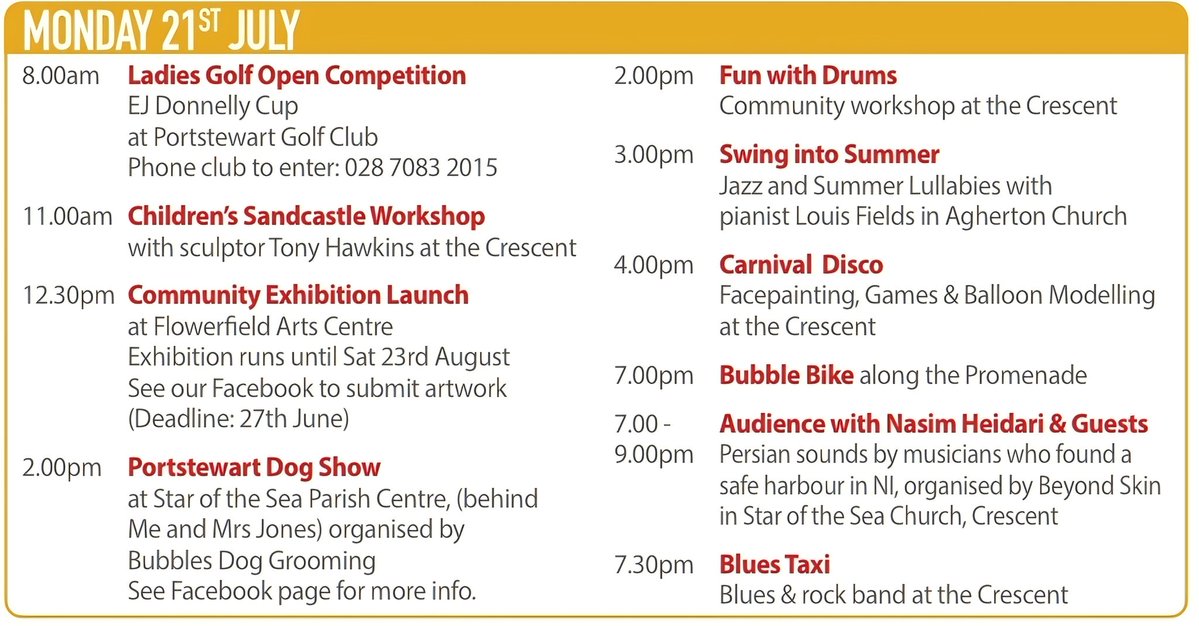 PortstewartProm's tweet image. Your Monday line-up for the Red Sails Festival #Portstewart