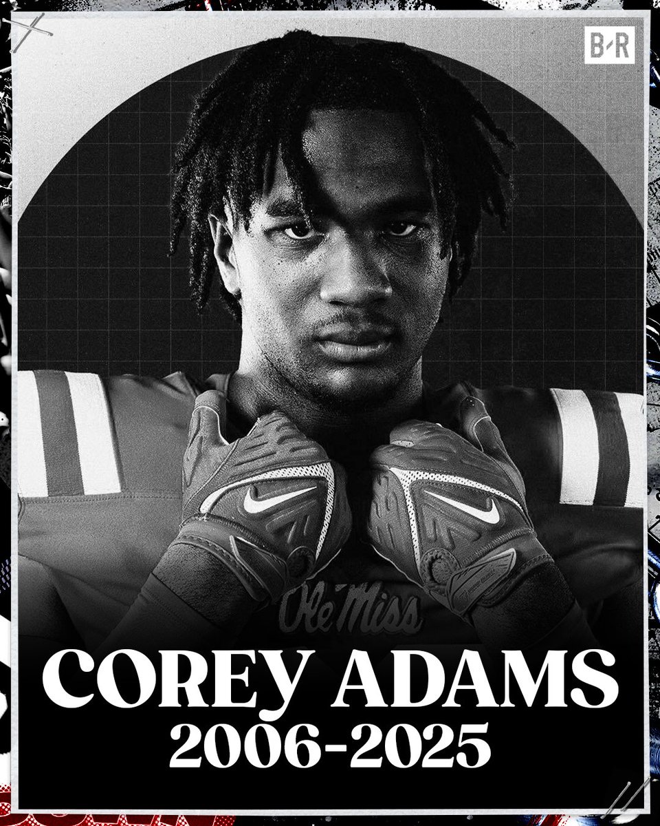 BR_CFB's tweet image. Ole Miss announced defensive lineman Corey Adams has died at the age of 18.
More here: bit.ly/4m1YhaG