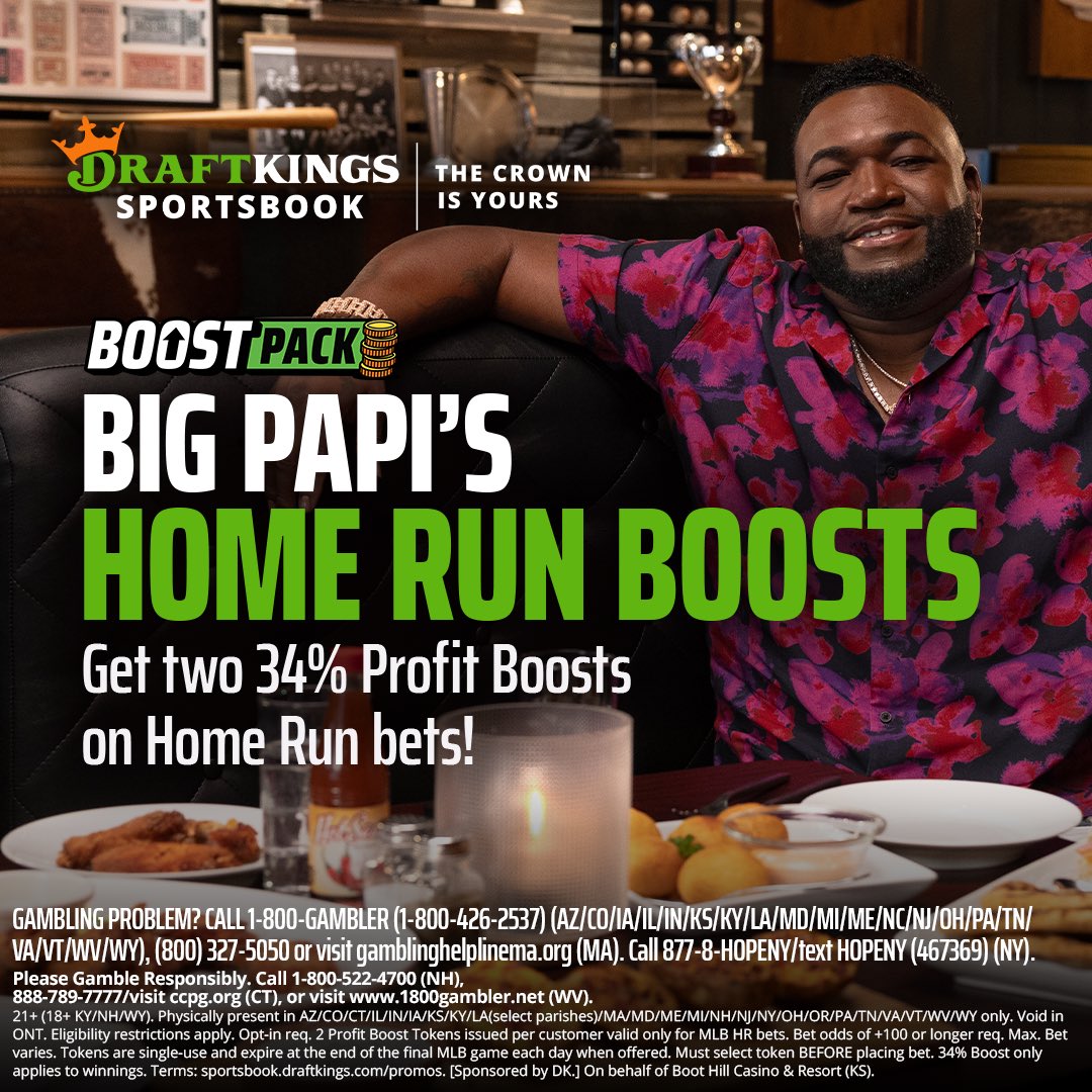 davidortiz's tweet image. Not one but TWO boosts this week ⬆️
Only on @DKsportsbook #DKPartner