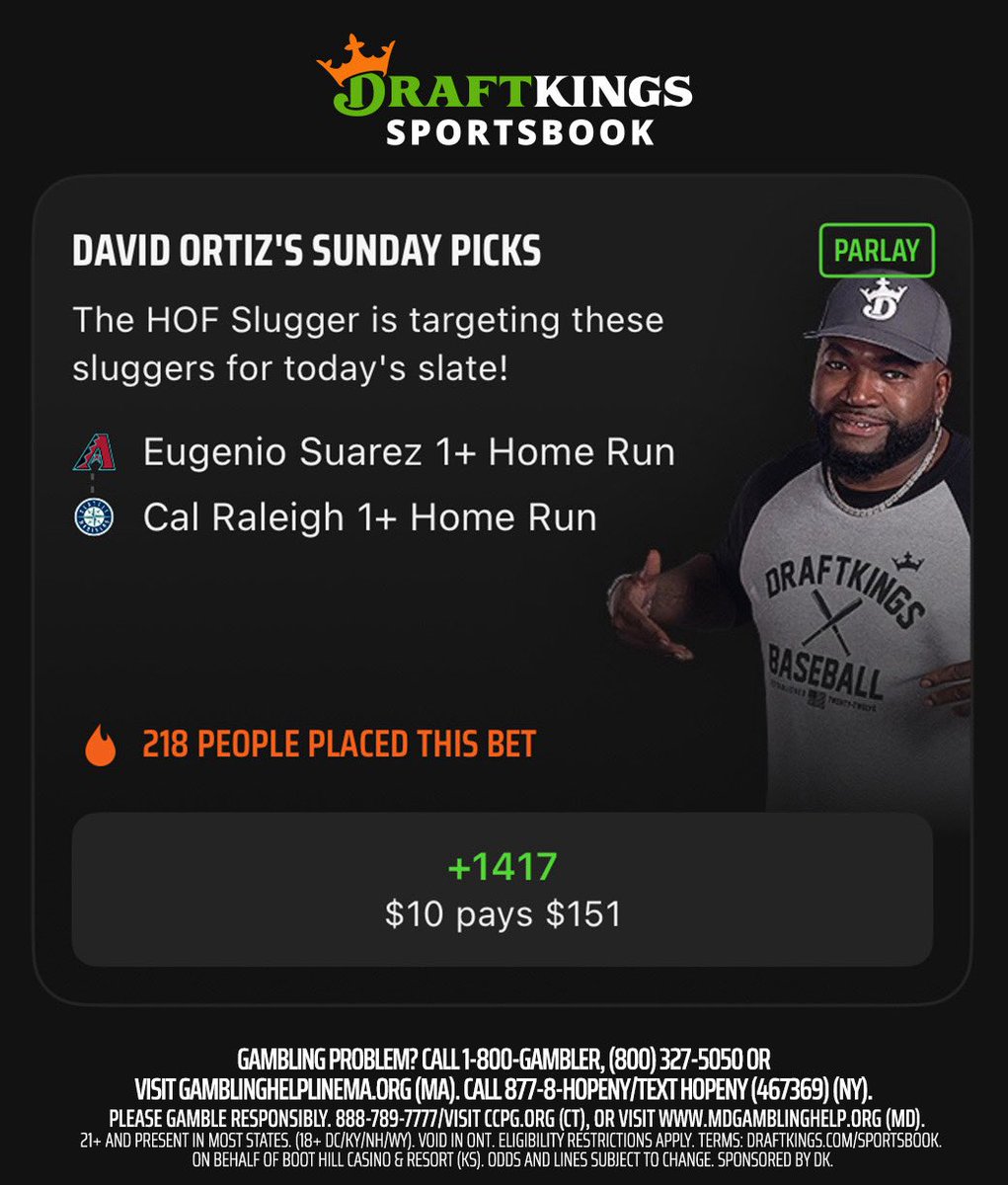 davidortiz's tweet image. Not one but TWO boosts this week ⬆️
Only on @DKsportsbook #DKPartner