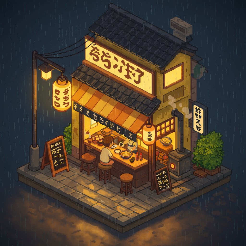 designarena_ai's tweet image. Isometric pixel art of a tiny ramen shop in the rain
@bfl_ml Flux Kontext Pro
@GeminiApp Imagen 3 Generate 002
@GeminiApp Imagen 4 Generate Preview
@grok 2 Image Gen