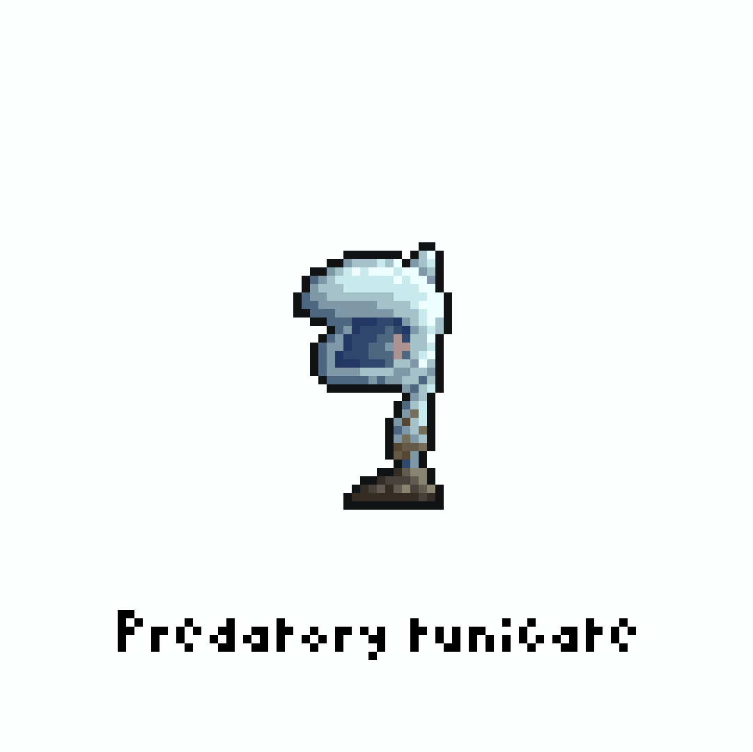 yofca13's tweet image. オオクチボヤ / Predatory tunicate

#pixelart #illustraion #ドット絵