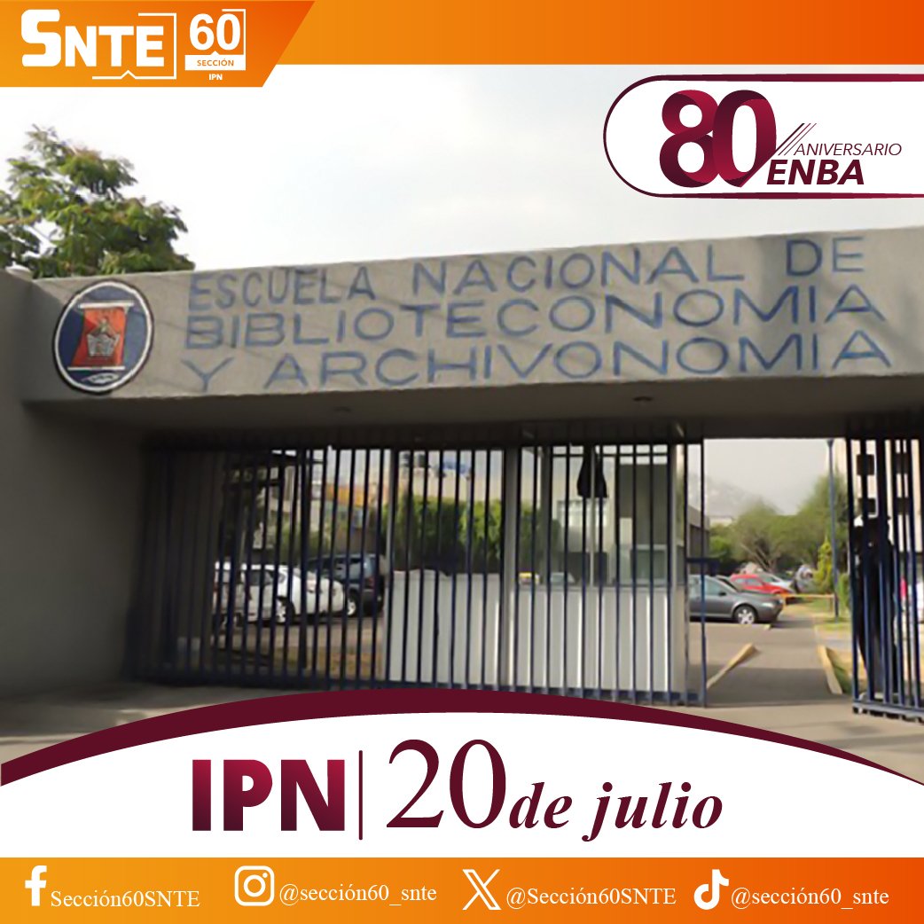 📚 La Escuela Nacional de Biblioteconomía y Archivonomía celebra 80 años de formar profesionales comprometidos con el resguardo del conocimiento, la memoria y la historia de nuestro país.

Desde su fundación, la ENBA ha sido pilar en la formación de bibliotecarios y archivistas