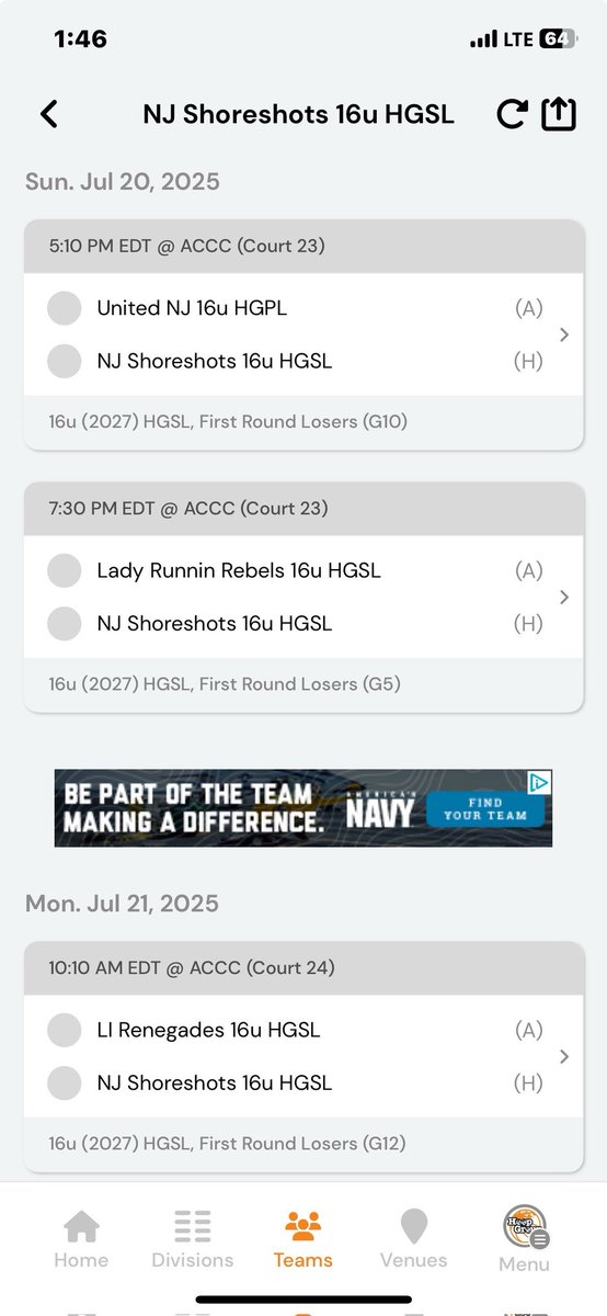 Remaining schedule in Atlantic City with @NJShoreshots27 then Academic Elite with <a href="/TinyGreenNBS/">Coach Tiny Green</a>.  Time to finish strong <a href="/JennyLiggio/">Jenny Liggio</a> <a href="/ShoreshotsGirls/">Shoreshots Girls - Select 40</a>