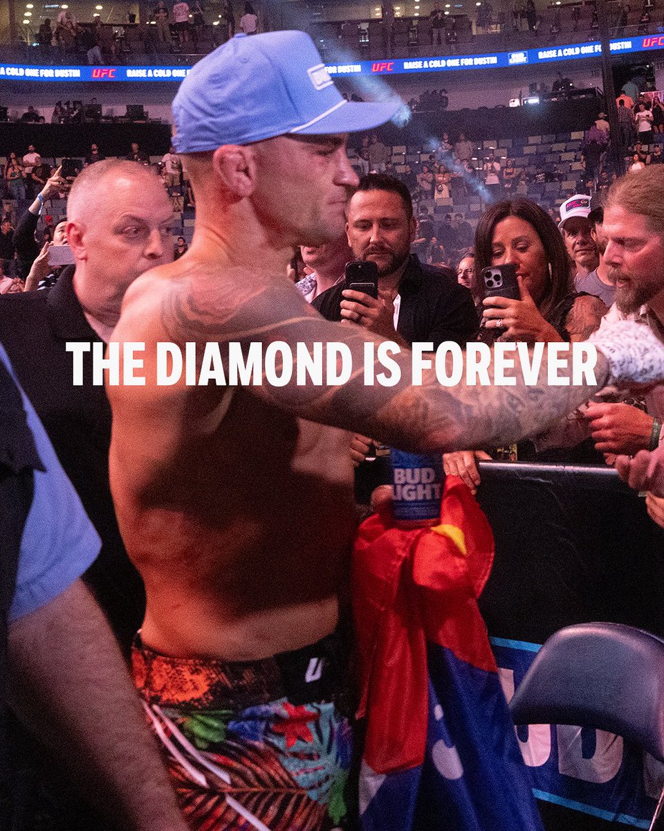 budlight's tweet image. The fight may be over, but The Diamond is forever. Cheers to one hell of a career, @dustinpoirier 💎
