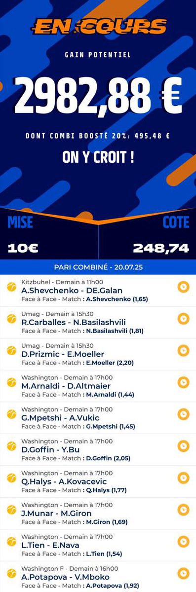 TONTONSEB10's tweet image. 🎯 MORTAL COMBO (248)

TICKET MALDIVES TODAY☀️🏖️ 

#TeamParieur 

❤️x♻️ 4x50€ pour vous si ce ticket passe parmis les commentaires SOYEZ ACTIFS ! 💪💊

Ps : je prendrais uniquement les personnes abonnez à ma page évidement ⚠️‼️

SI TU VEUT UN SAFE C’EST SUR MON CANAL ( LIEN EN…