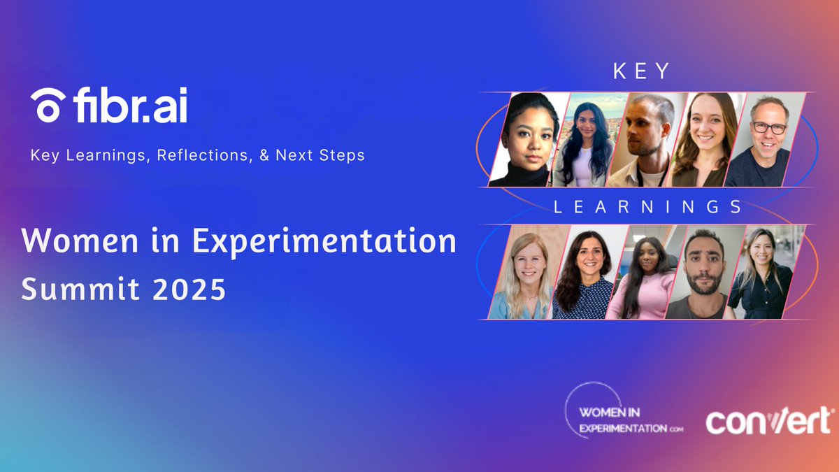 fibr_ai's tweet image. We Attended the Women in Experimentation Summit 2025!

Last week, Fibr&apos;s team attended the Women in Experimentation Summit, and it was packed with fresh perspectives on how we approach experimentation today.

🧵Here’s what stood out to us:

#WomenInExperimentation #CRO #FibrAI