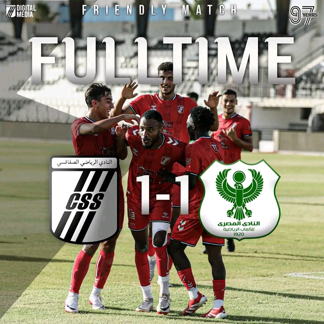 🚨: CS Sfaxien draws with Al Masry in their 2nd preseason game.

✅️: Travis scored in the 34th minute and was later taken off at halftime.

⏭️: The next friendly game will be on Wednesday against Esperance Zarzis.