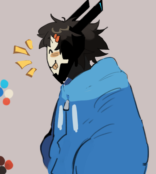 Bl34zzss's tweet image. encontré esta boludes un dia... el bluez paso de ser un niño con traumas y acciones inmorales (DE PASO FURR-) a un total androide que es sobre-explotado laboralmente
les dejo un dibujo q hice por 2023 y uno más actual de bluez..