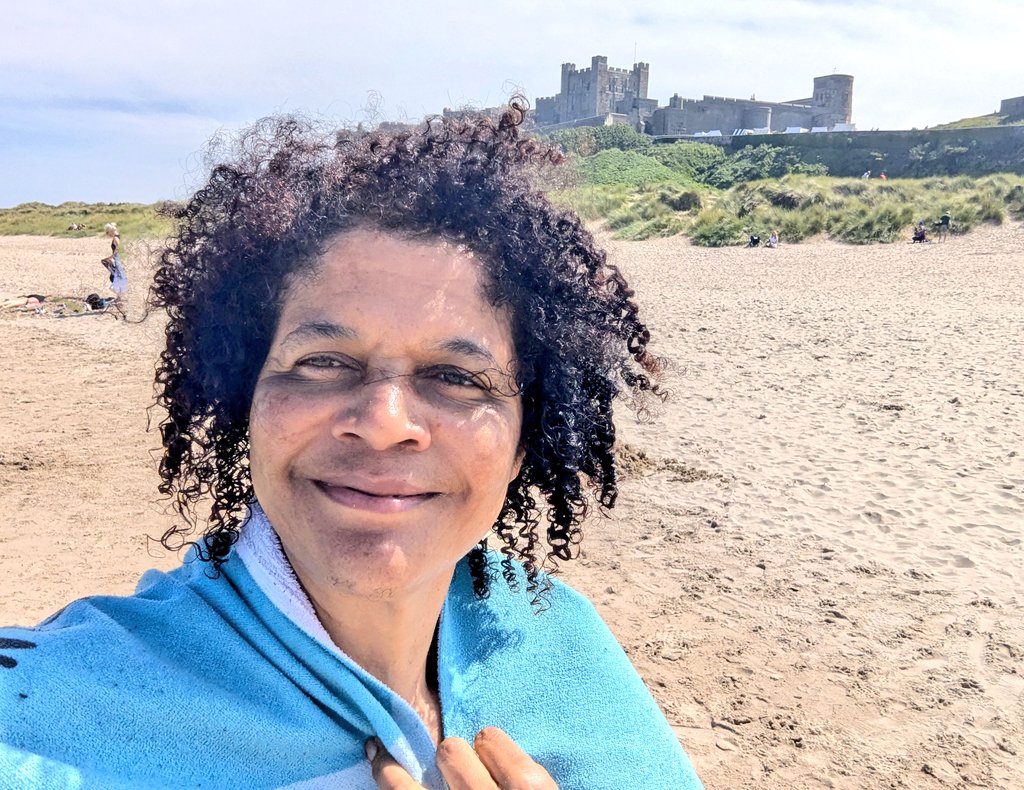 ChiOnwurah's tweet image. Went all the way to Bamburgh for this weekend's swim. So fabulous to swim in crystal clear water with that historic castle towering over the landscape. #NorthEast