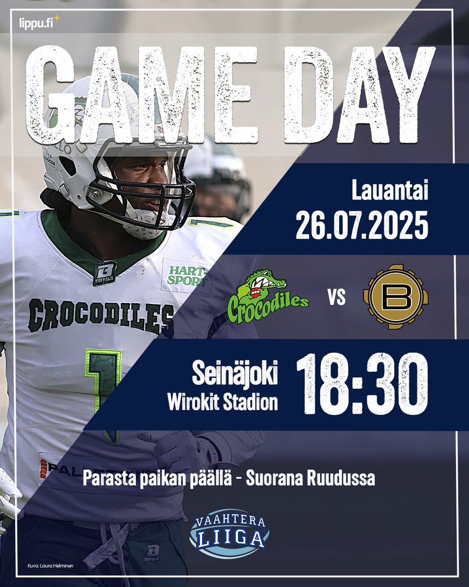 Vaahteraliiga (@vaahteraliiga) on Twitter photo Vaahteraliigan kĂ€rkiottelussa lauantaina vastakkain <a href="/Crocodilesoffic/">SeinĂ€joki Crocodiles</a> ja <a href="/PorvoonButchers/">Porvoon Butchers</a> . Sijoitusten kannalta huikean iso peli potkaistaan vauhtiin SeinĂ€joen Wirokit Stadionilla klo 18:30. Liput <a href="/lippu_fi/">lippu.fi</a> . Ottelua voi seurata suorana myös <a href="/RuutuUrheilu/">Ruutu Urheilu</a> đ Vaahteraliigan kĂ€rkiottelussa lauantaina vastakkain <a href="/Crocodilesoffic/">SeinĂ€joki Crocodiles</a> ja <a href="/PorvoonButchers/">Porvoon Butchers</a> . Sijoitusten kannalta huikean iso peli potkaistaan vauhtiin SeinĂ€joen Wirokit Stadionilla klo 18:30. Liput <a href="/lippu_fi/">lippu.fi</a> . Ottelua voi seurata suorana myös <a href="/RuutuUrheilu/">Ruutu Urheilu</a> đ