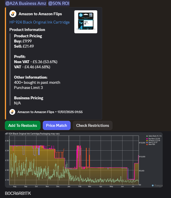 ProfitSweep's tweet photo. Our Amazon-to-Amazon bots run 24/7.
For full transparency, here’s the ping.
We’ll let you decide who’s really the fastest in the game.

You can still use PRIMEDAY @ https://t.co/c772DWIdAj to get £25 off First Month https://t.co/LrPliJG9ul