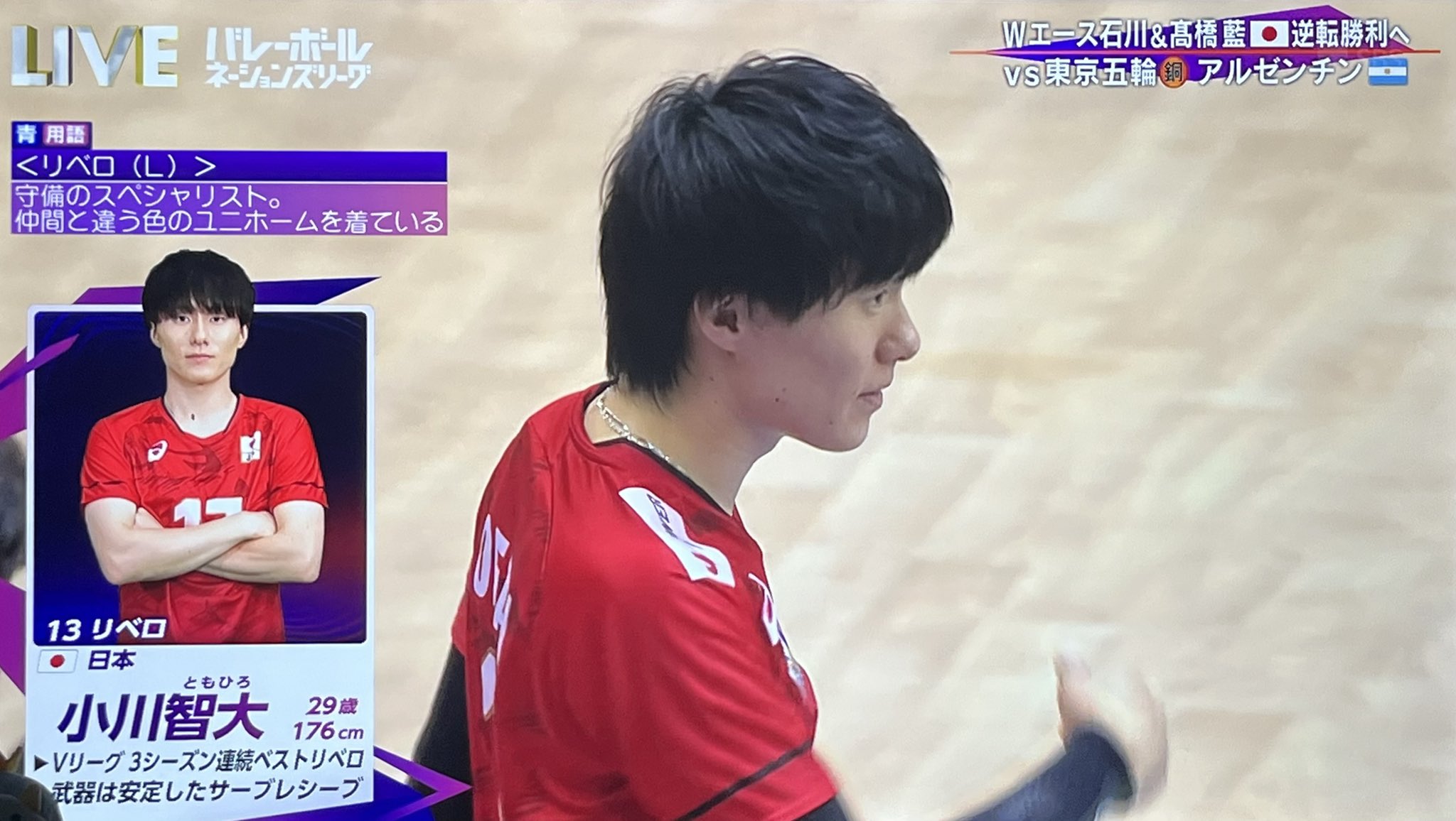 【値引中】小川智大 バレーボール 日本代表 ネーションズリーグ応援Tシャツ ywt4mmokgyyhu26scfu8.jpg