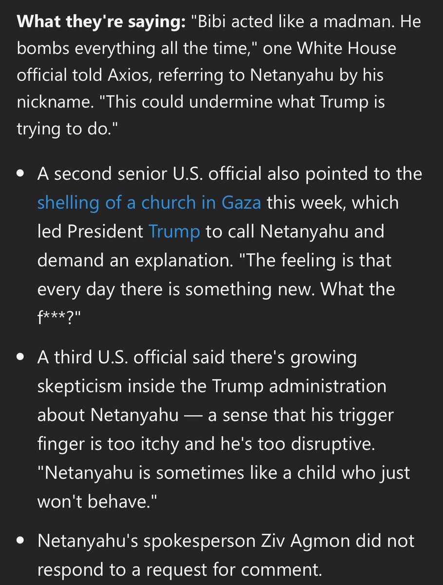 mikestanislaw's tweet image. Now it seems even the current administration is coming to the realization that the Israeli government is becoming a rouge state. No hiding they were quite taken back by the IDF bombings in Damascus this past week.
More on the issues in the WH.
msn.com/en-us/politics…