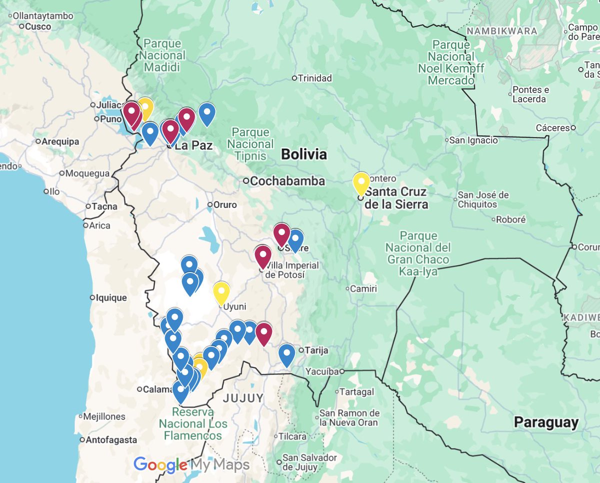 aasuero's tweet image. En 3 semanas nos vamos 19 días a Bolivia. La ruta tiene una pinta más o menos así.
Recomendaciones para comer o curiosidades... más que bienvenidas.