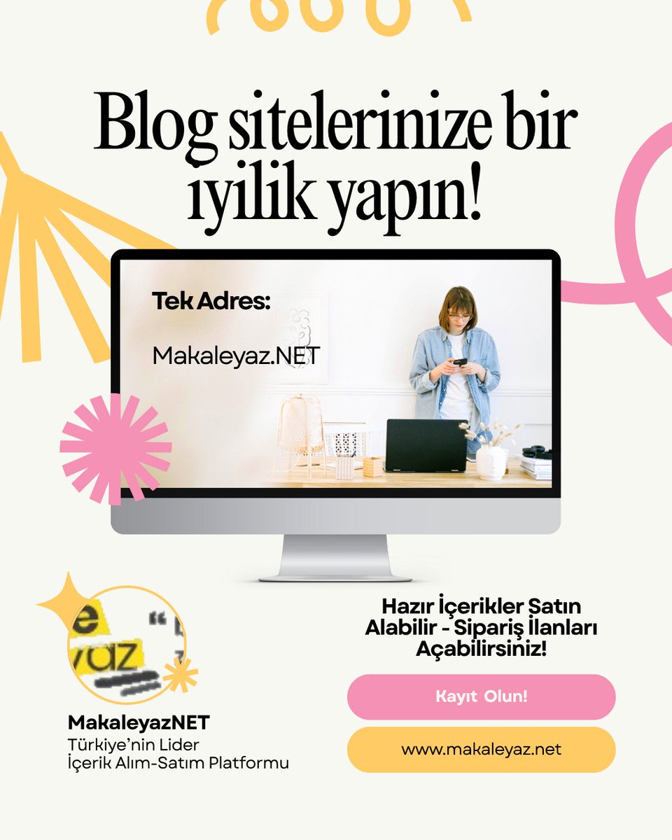 💡 Blogunuza İyilik Yapmanın Tam Zamanı! 💡
✅ Hazır içerik satın alabilir
✅ Özel sipariş ilanları verebilirsiniz.
✅ Zamandan ve bütçeden tasarruf edersiniz.
👉 Hemen Ücretsiz Üye Ol!
🔗 makaleyaz.net

#BlogYazarlığı #MakaleYazarı #İçerikPazarlama #SEOİçerik