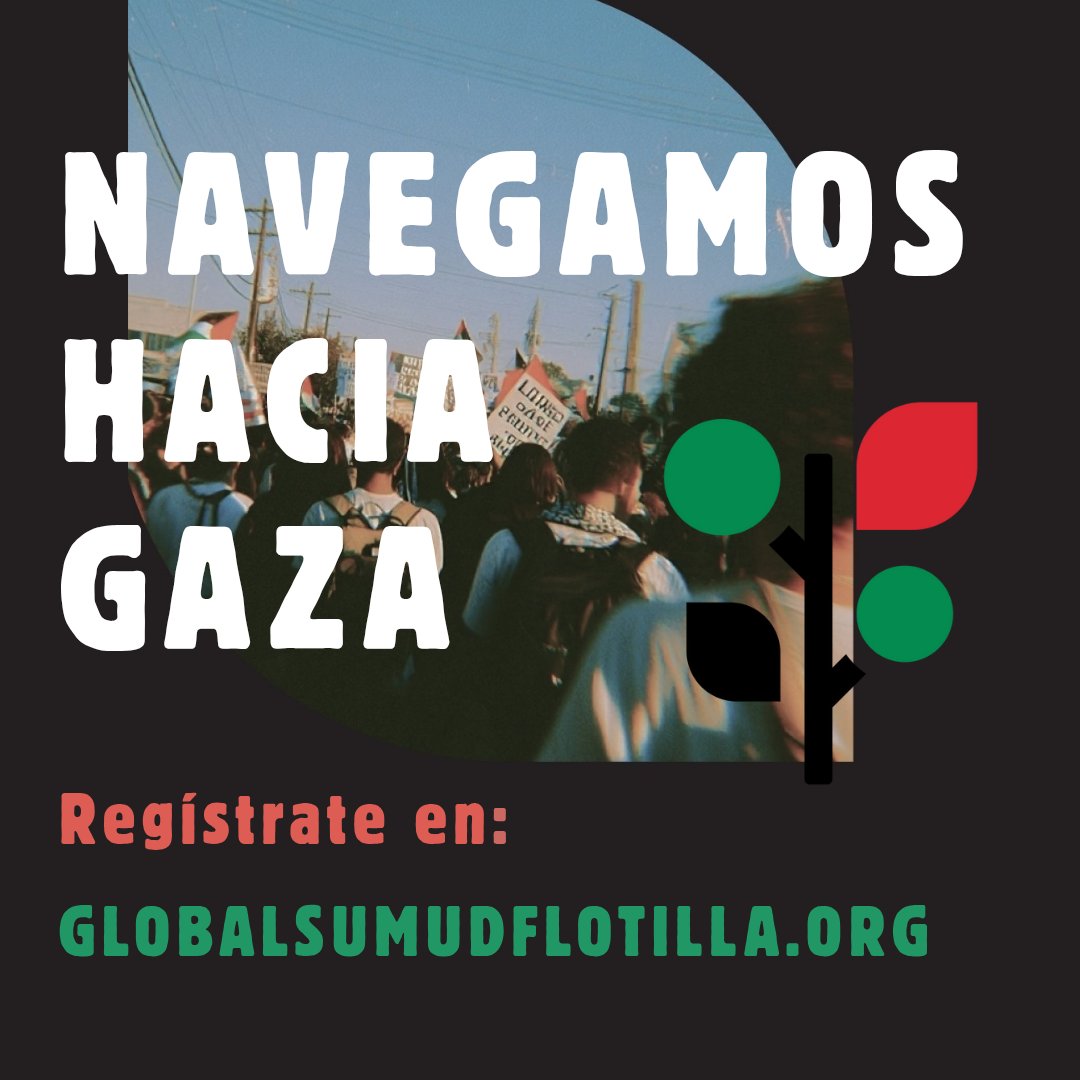 MarchToGazaES's tweet image. En junio fuimos por ⛵ @gazafreedomflotilla por aire🛩️ @globalmarchtogaza AHORA @globalmovementtogaza y por tierra🚐 @proyecto.sumud para intentar romper el bloqueo en Gaza 

Ahora nos hemos unido @globalsumudflotilla para volver y romper el bloqueo 

Únete, comparte, apoya