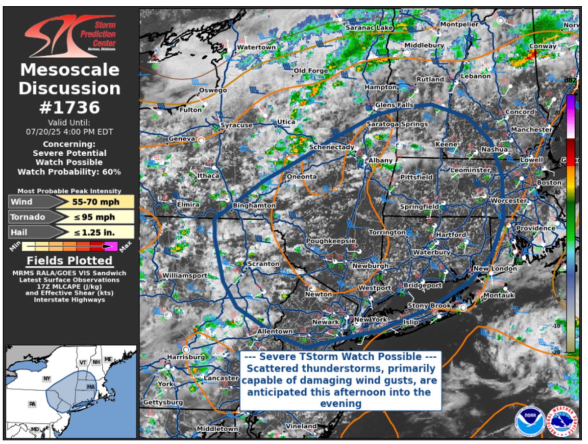 mikestanislaw's tweet image. Def getting a little interesting in NE PA. Could be a watch issued. Triggers look sufficient.