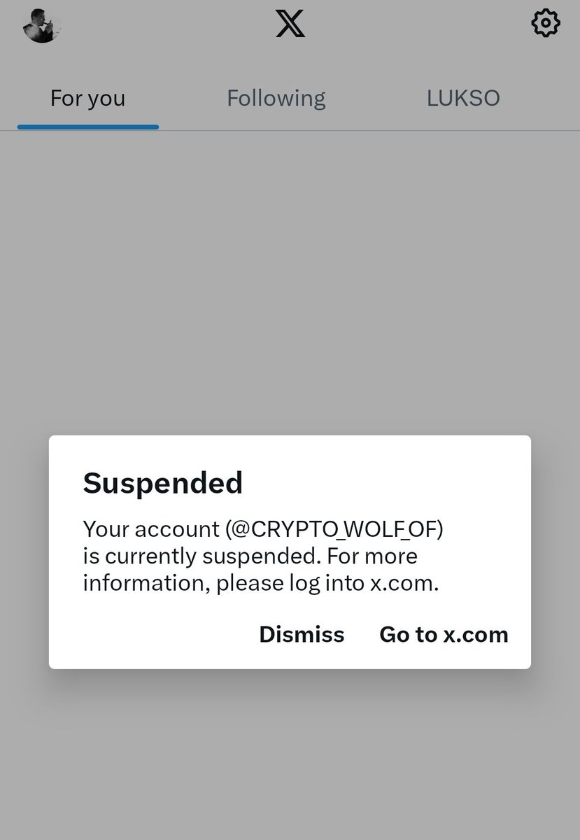 Sir <a href="/elonmusk/">Elon Musk</a> can you please unsuspend <a href="/CRYPTO_WOLF_OF/">WOLF OF ETHEREUM 🆙️</a> <a href="/X/">X</a> account .
There was no reason to suspend it in the first place.
This would be great to show that people can't be banned after 16 years and 42000 posts on this app for absolutely no reason.
Thank you.