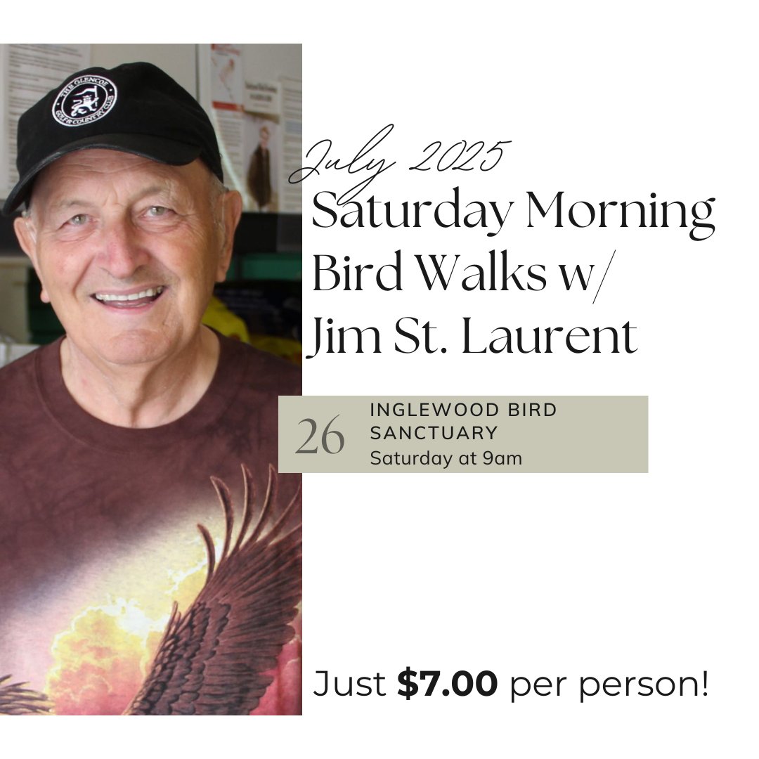 🚨 Don’t forget! 🚨 Join Jim St. Laurent for a Bird Walk at Inglewood Bird Sanctuary 🗓 July 26, 9AM 💵 $7. #BirdWalk #YYCBirding #GetOutside #BirdingCommunity