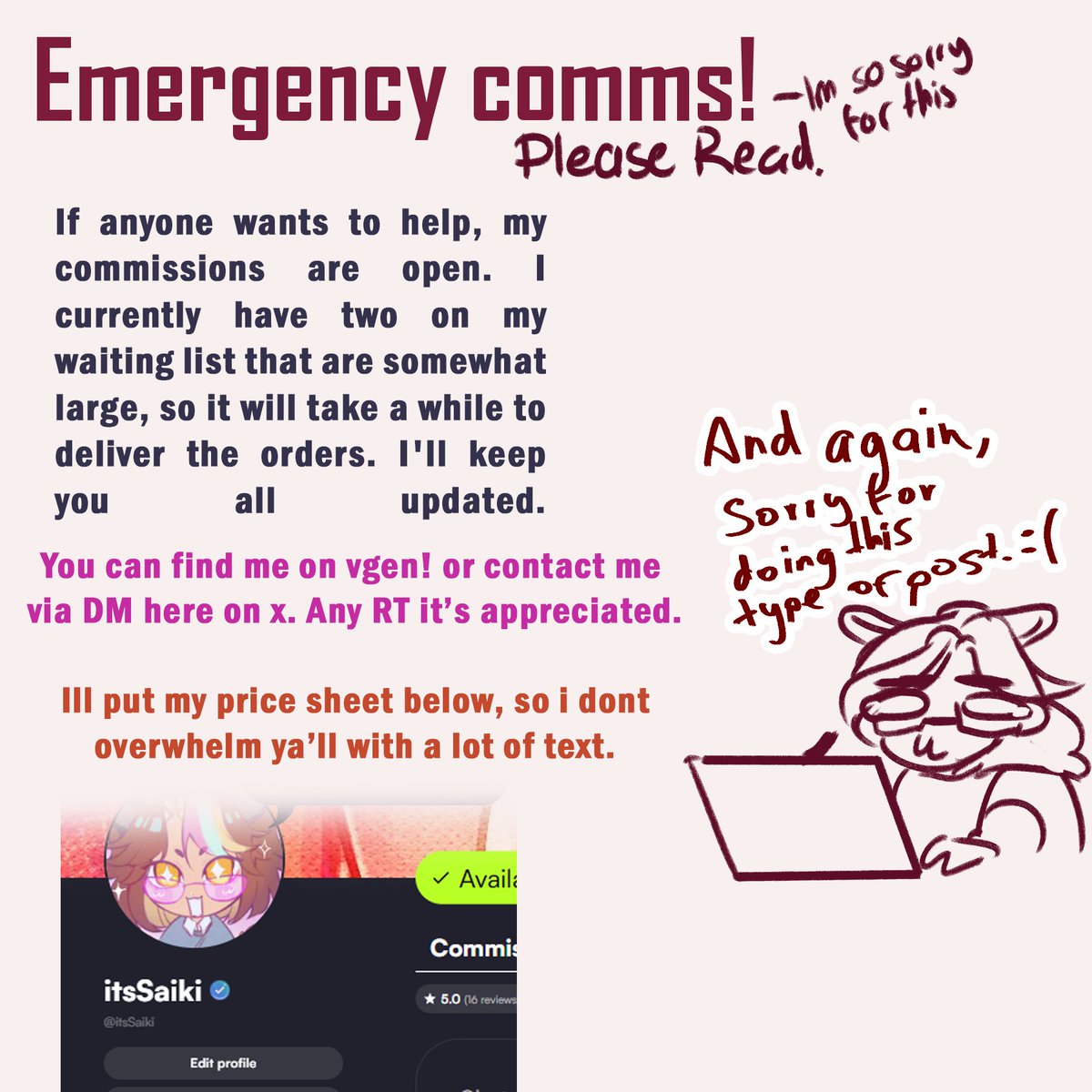 its_saiki's tweet image. Emergency comms! please read
Hello! im sorry for making this type of post, but im desperate rn Any rt its appreciated