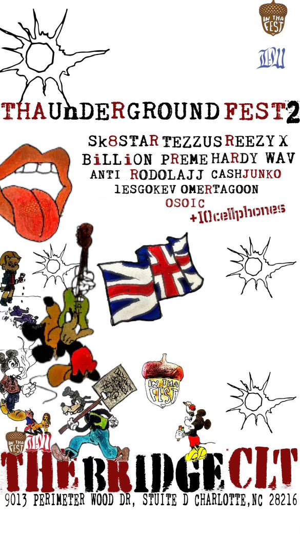 raptalksk's tweet image. 🚨NORTH CAROLINA🚨
IN THA FEST - THA UNDERGROUND FEST 2
TONIGHT IN CHARLOTTE, NC — BE THERE