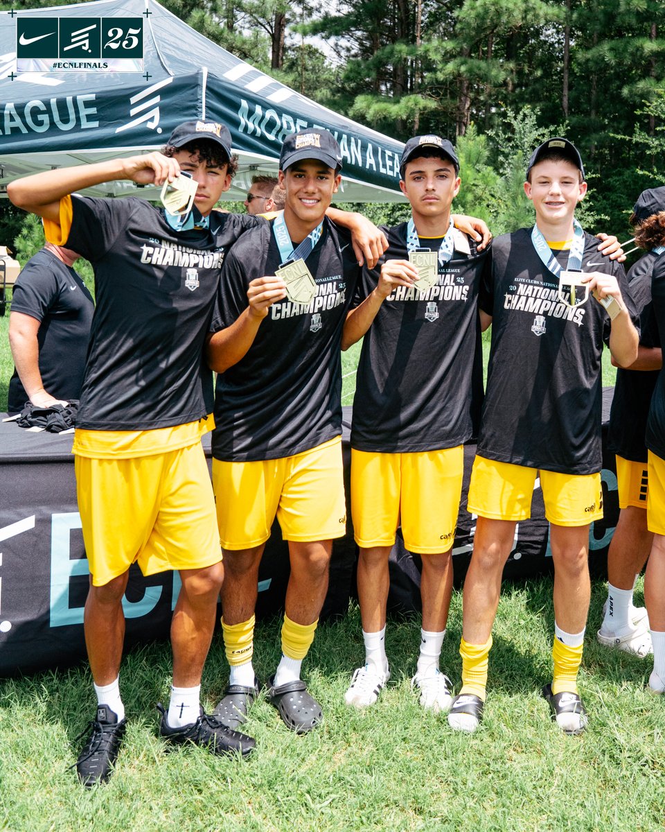 ECNLboys's tweet image. The 2️⃣0️⃣2️⃣5️⃣ U15 ECNL National Champions 🏆 #ECNLFinals