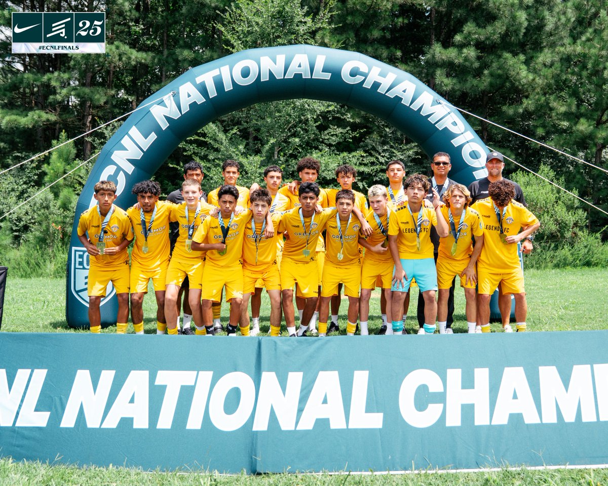 ECNLboys's tweet image. The 2️⃣0️⃣2️⃣5️⃣ U15 ECNL National Champions 🏆 #ECNLFinals